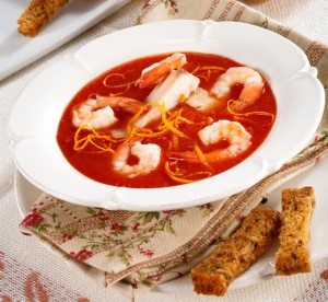 Суп с морепродуктами - фото