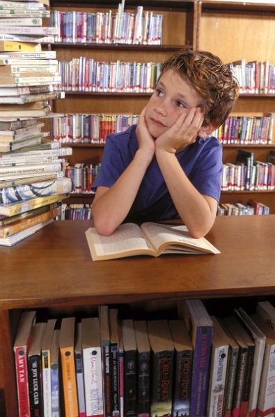 Мальчик с книгой - фото