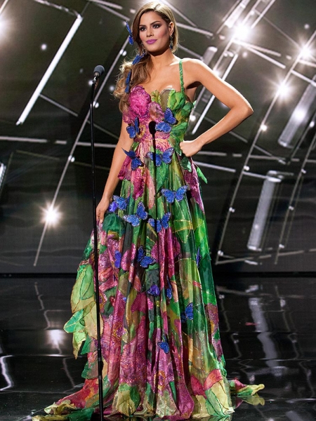Ariadna Gutierrez, Miss Colombia 2015 debuts her National Costume on stage at Planet Hollywood Resort & Casino Wednesday, December 16, 2015. The 2015 Miss Universe contestants are touring, filming, rehearsing and preparing to compete for the DIC Crown in Las Vegas. Tune in to the FOX telecast at 7:00 PM ET live/PT tape-delayed on Sunday, Dec. 20, from Planet Hollywood Resort & Casino in Las Vegas to see who will become Miss Universe 2015. HO/The Miss Universe Organization