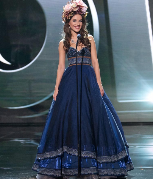 Denisa Vysnovska, Miss Slovak Republic 2015 debuts her National Costume on stage at Planet Hollywood Resort & Casino Wednesday, December 16, 2015. The 2015 Miss Universe contestants are touring, filming, rehearsing and preparing to compete for the DIC Crown in Las Vegas. Tune in to the FOX telecast at 7:00 PM ET live/PT tape-delayed on Sunday, Dec. 20, from Planet Hollywood Resort & Casino in Las Vegas to see who will become Miss Universe 2015. HO/The Miss Universe Organization