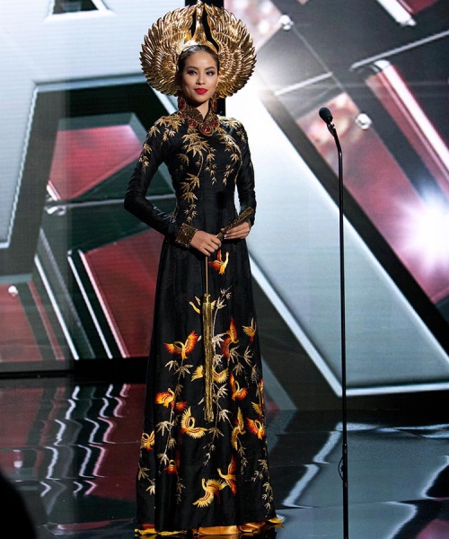Huong Pham, Miss Vietnam 2015 debuts her National Costume on stage at Planet Hollywood Resort & Casino Wednesday, December 16, 2015. The 2015 Miss Universe contestants are touring, filming, rehearsing and preparing to compete for the DIC Crown in Las Vegas. Tune in to the FOX telecast at 7:00 PM ET live/PT tape-delayed on Sunday, Dec. 20, from Planet Hollywood Resort & Casino in Las Vegas to see who will become Miss Universe 2015. HO/The Miss Universe Organization