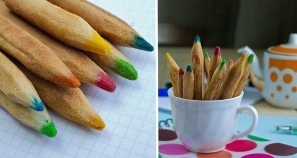 Как сделать съедобный карандаш рецепт. Съедобные цветные карандаши. Как приготовить печенье в виде карандашей