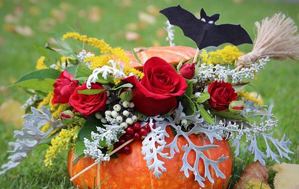 декор из тыквы на праздник Halloween - фото