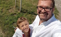 Александр Пономарев с сыном