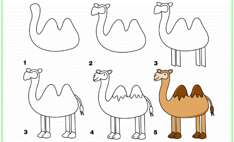 схема малювання верблюда