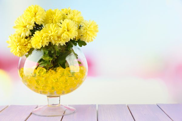 желтый гидрогель для вазы