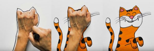 как нарисовать животное - кота - идеи рисования для детей