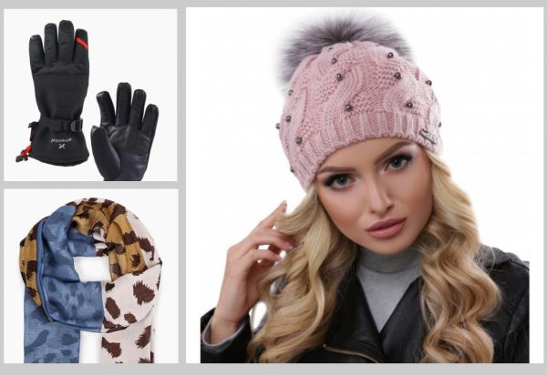 женские аксессуары, шапки для женщин, шарф, перчатки
