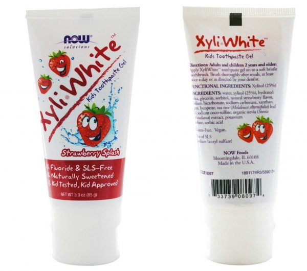 Now Foods, Solutions, XyliWhite, зубний гель-паста для дітей зі смаком полуниці