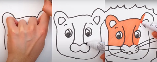 Как нарисовать животное - льва - идеи для рисунков
