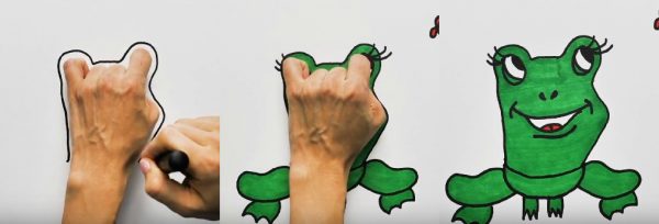 як намалювати тварину - жаба - ідеї малювання для дітей